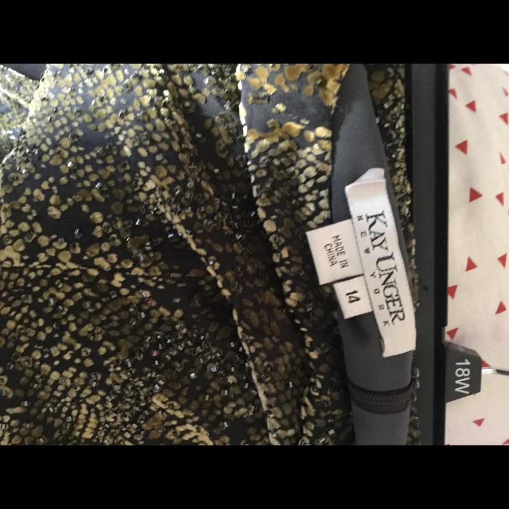 Kay unger pants size 14 with beads